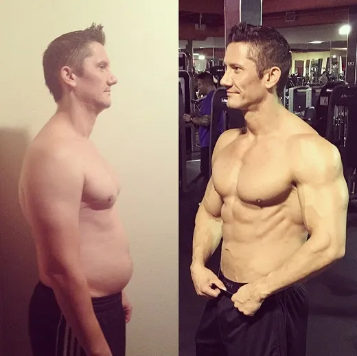 Before and after result